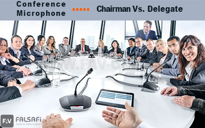 میکروفن کنفرانس رئیس و شرکت کننده